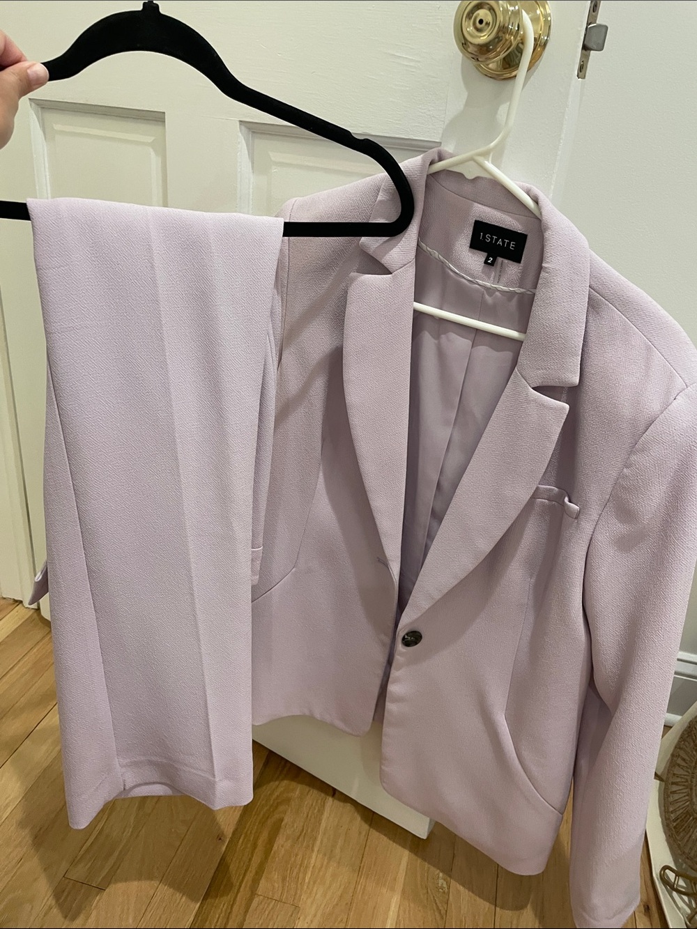 I·STATE Lavender Two-Piece Blazer & Pant Set